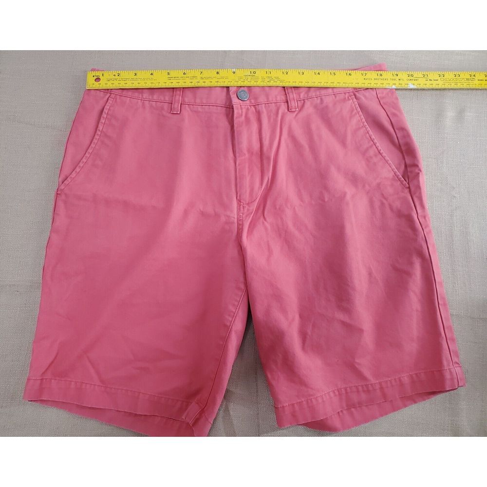 Bonobos 36 x 10" Pink‎ Washed Twill Mens Chino Shorts